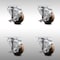 Service Caster 3 Inch SS High Temp Glass Filled Nylon Swivel Top Plate Caster Set with Brake SCC-SS20S314-GFNSHT-TLB-4 - alternate 1